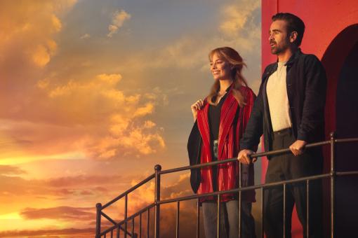 Margot Robbie und Colin Farrell in A BIG BOLD BEAUTIFUL JOURNEY. © 2025 CTMG, Inc. All Rights Reserved.