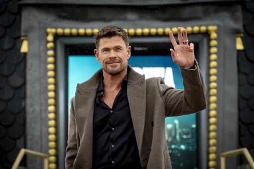 SPANIEN, MADRID, Metropolitan Building - 27. JANUAR: Der Schauspieler Chris Hemsworth bei der Pressekonferenz. (Foto: SONY PICTURES SPAIN/Goyo Conde)  © 2026 Amazon MGM Studios Content Services LLC