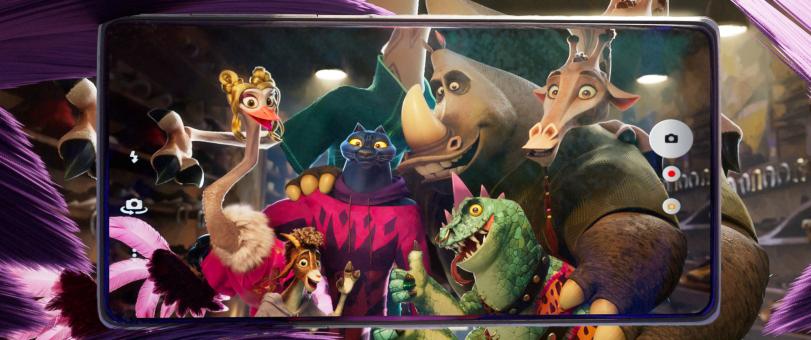 (L - R) Olivia, Will, Jett, Archie, Modo und Lenny in Sony Pictures' G.O.A.T. – BOCK AUF GROSSE SPRÜNGE.  © 2026 CTMG, Inc. All Rights Reserved.